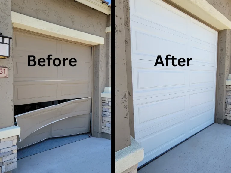Completed garage door